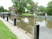 Clifton Lock and Weir on The Thames, England.