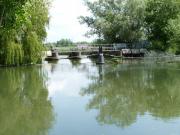Grafton Lock and Weir on The River Thames, England.