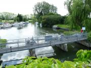 the weirs at St Johns on The River Thames, England.