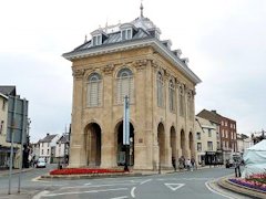 Abingdon's beautifully restored County Hall - near The Thames in England.