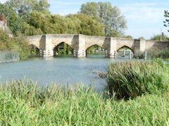 Beautiful views at Newbridge in Oxfordshire seen from The River Thames and Thames Path trail.
