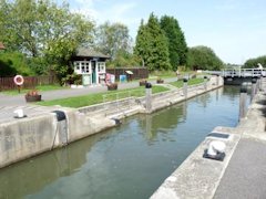 Shifford Lock - one of the most remote locks on The Thames and Thames Path - England.